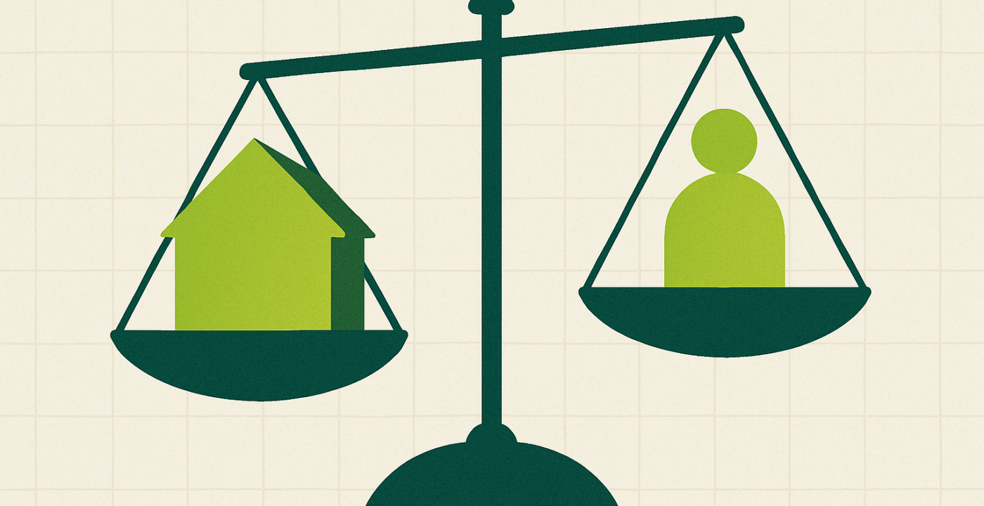 Vergleich besicherte versus unbesicherte P2P-Kredite -- abstrakte Illustration